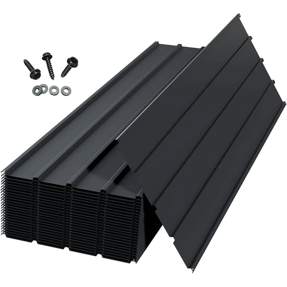 20 PCS Metal Roofing Panels, Galvanized Steel Corrugated Roof Panels Waterproof Heavy Duty Metal Siding Panels with Screws for Pergola Gazebo Garage Sheds Mobile Home (Grey)