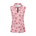 thumbnail image 2 of Uorisanigo Art Love Heart Women's Golf Sleeveless Shirt Comfortable Stylish Moisture Wicking Casual Tennis Activewear for Workout Sports Size M, 2 of 7