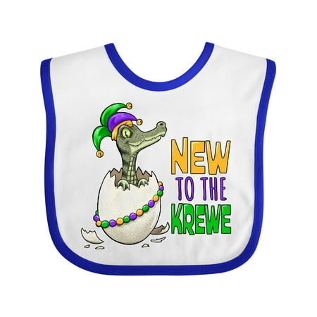 

Inktastic New to the Krewe Mardi Gras Baby Alligator Gift Baby Boy or Baby Girl Bib
