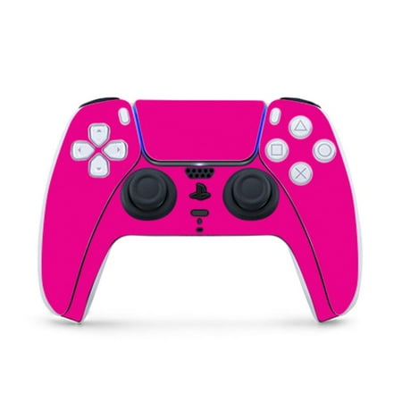 MightySkins Skin for PS5 / Playstation 5 Controller - Solid Hot Pink | Protective Viny wrap | Easy to Apply and Change Style | Made in the USA