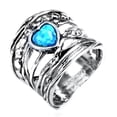 thumbnail image 3 of HOOUN Fashion Women Blue Cubic Zirconia 925 Silver Rings Jewelry Wedding Gift Size6-10-#1-7, 3 of 3