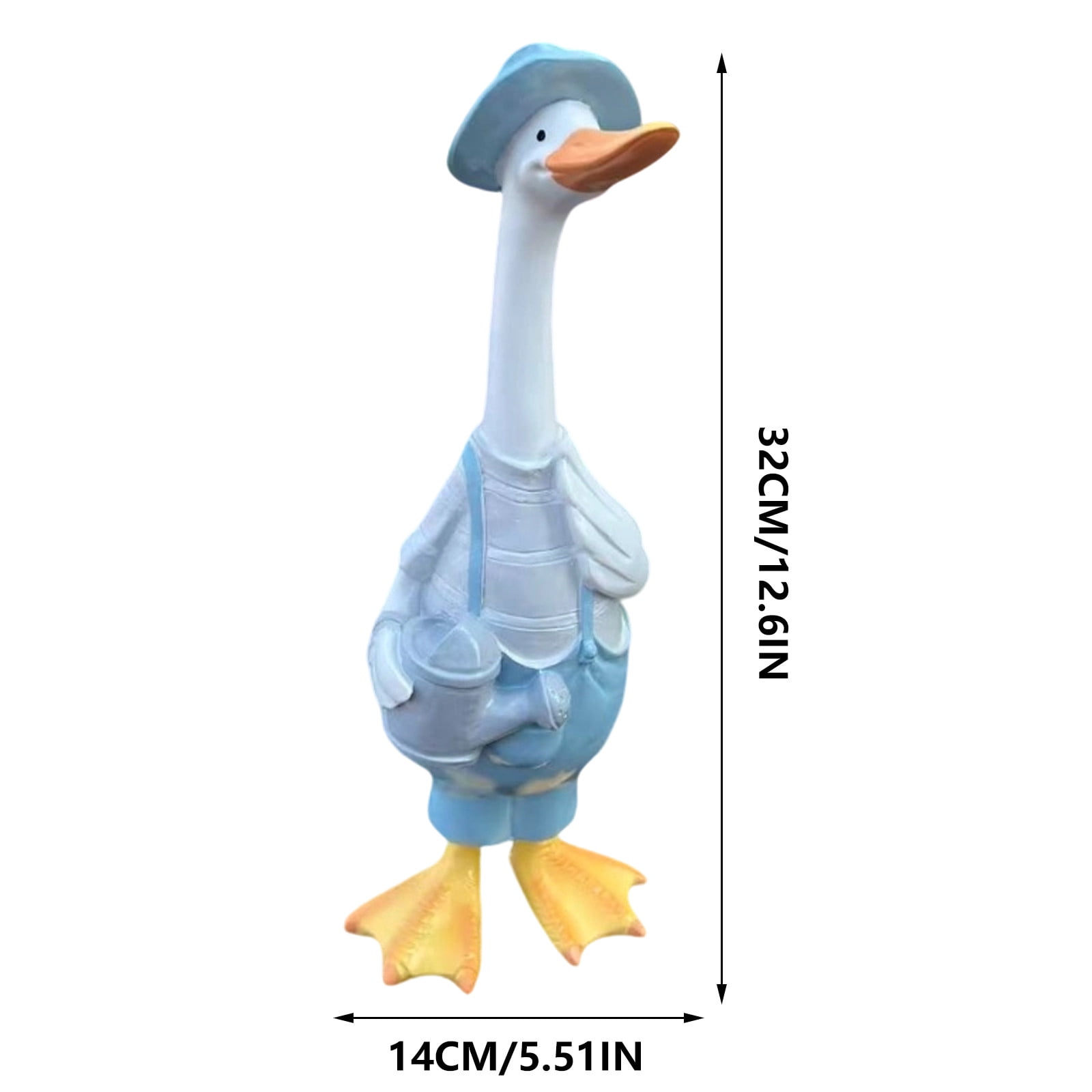 Goose Outdoor Lawn and Garden Statue, Goose Decor for Garden Sculptures 12" for Patio, Balcony, or Front Porch Decor