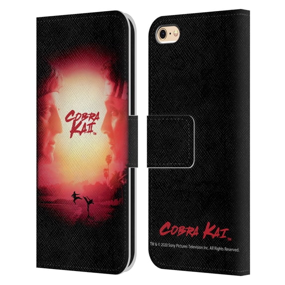Head Case Designs Officially Licensed Cobra Kai Graphics 2 Season 2 Poster Leather Book Wallet Case Cover Compatible with Apple iPhone 6 / iPhone 6s