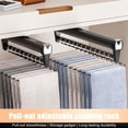 thumbnail image 4 of OIUR Pull-Out Pants Rack Heavy Duty Aluminum Alloy Space Saving Retractable Wardrobe Closet Top Mount Trousers Organizer Sliding Rod Clothes Storage Hanger, 4 of 6