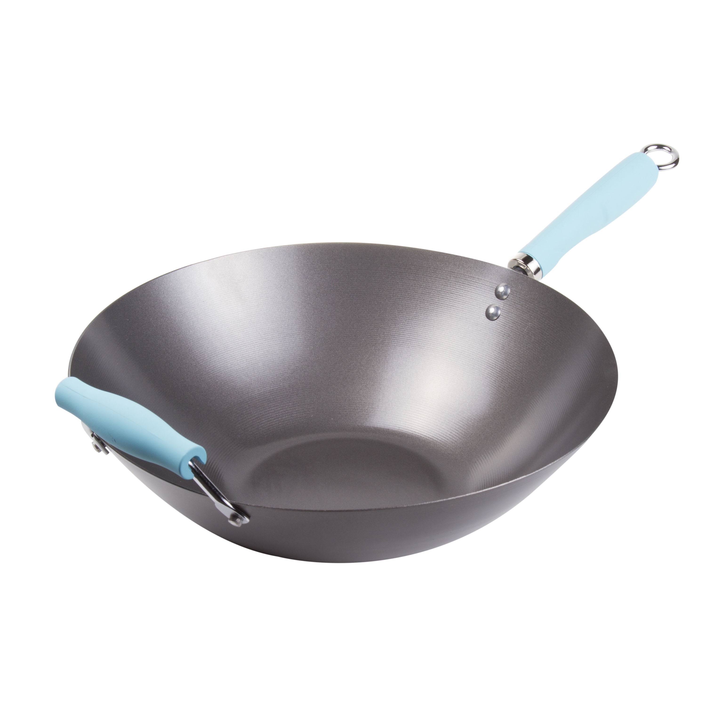 toewijzen Baron beschaving Tasty Carbon Steel Non-Stick Stir Fry Pan/Wok, 14 inch, Blue - Walmart.com