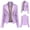 Pink, variant on Women's Faux Leather Jacket Zip Up Quilted Shoulder Long Sleeve Moto Biker Jacket Slim Fit Crop Blazer Coat