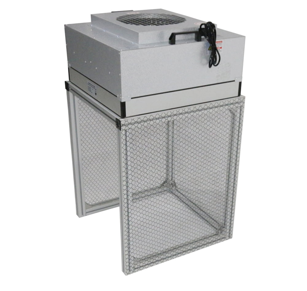 PreAsion Single-Person Vertical Laminar Flow Hood Air Flow Dust Free Room Workshop Bench with HEPA Filter 110V