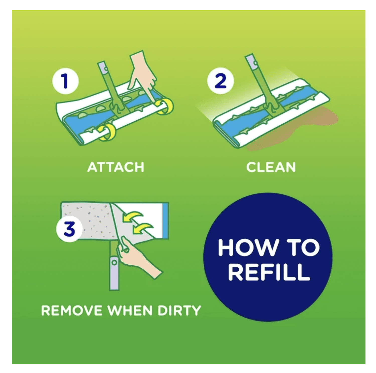 Swiffer Sweeper X-Large Dry Sweeping Cloths Refills, Unscented 16 ea (Pack of 3).