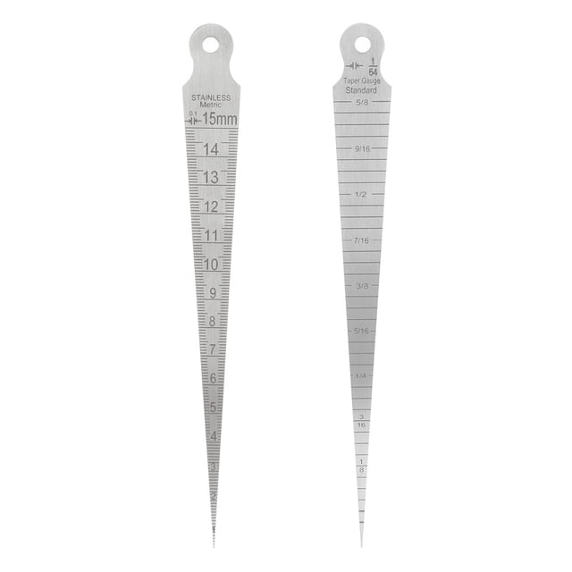 Medidor De Espesores De Calibre De Tamaño De Orificio, Herramienta De Inspección De Orificios De Acero Inoxidable, Palpador De Cuña De 0-15 Mm Para Medición De Soldadura De La OTVIAP Hole Inspection Tool