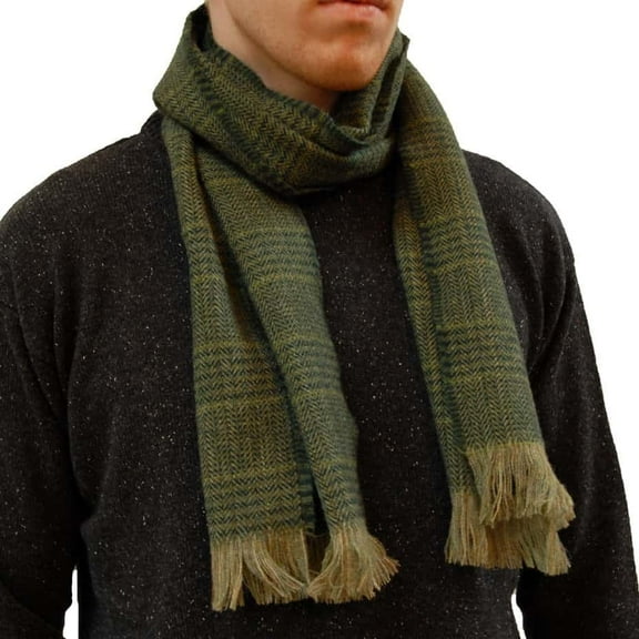 Kerry Woollen Mills Irish Wool Herringbone Fringed Killarney Scarf, Made in Ireland 100% Wool