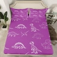 thumbnail image 2 of jejeloiu Kawaii Dinosaur Twin Sheet Sets,Cartoon Dino Twin Fitted Sheet,Magic Animal Flat Sheet For Girls Kids,Breathable Home Decor,3pcs, 2 of 7