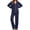 F-Navy Blue, variant on UVN Womens Winter Pajama Long Sleeve Casual Ladies Button Down Lounge Set for Women Soft Sleepwear Set with Pockets