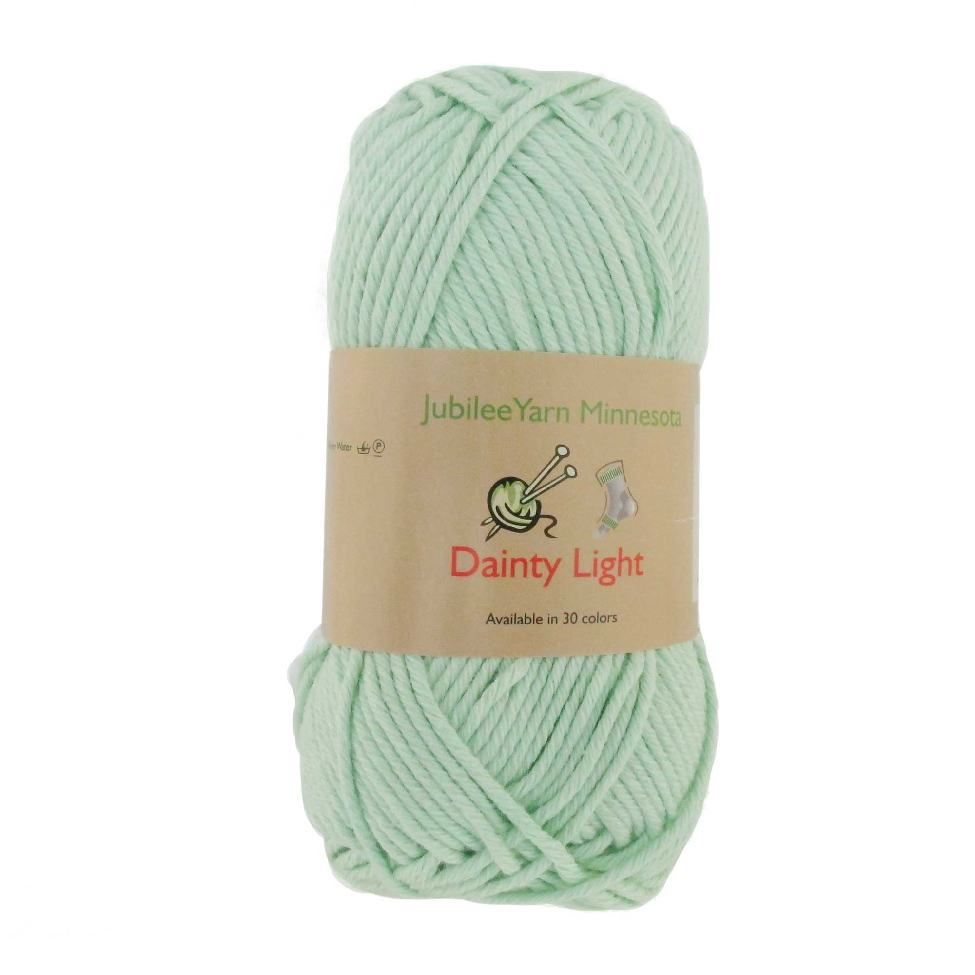 JubileeYarn Medium Gauge Worsted Weight Yarn Dainty Light 2 Skeins 100 Cotton Green