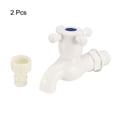 thumbnail image 2 of Unique Bargains Plastic Water Tap Faucet Cross Handle with Single Spout G1/2 Male Thread 2 pcs, 2 of 3