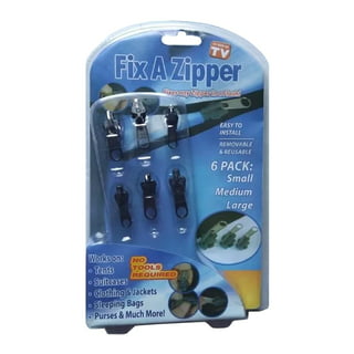 FixnZip 350687 Fix N Zip Black Small Medium & Large Pack of 3 for