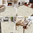 thumbnail image 5 of 5'x7' Area Rugs for Living Room Bedroom, Sage Green Easter Washable Rug Carpet Runner Indoor Outdoor, Spring Vintage Bunny Eggs on Linen Non Slip Floor Mats Area Rug for Kitchen, Nursery, 5 of 8