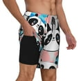 thumbnail image 3 of Haiem Panda Cute Pink Hearts Men'S Quick-Dry Swim Trunks: Comfortable Beach Shorts With Mesh Lining And Pockets - Ideal For Swimming And Sunbathing 3x-Large, 3 of 9