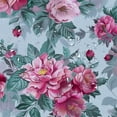 thumbnail image 5 of Shiartex  Shabby Flora Shower Curtain, Pink Roses with Grey Leaves Garden Bedding Plants Spring Blossoms, Cloth Fabric Bathroom Decor Set with Hooks, Light Pink White, 5 of 7