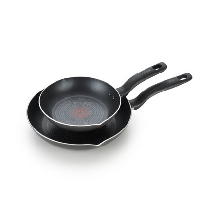 T-fal Initiatives Non Stick Fry Pan 2 Piece Set, 8.5, 10 Inch, Oven Broiler Safe 350F, Cookware, Kitchen Cooking Set, Skillets, Frying Pans, Egg Pan, Omelet Pan, Pots and Pans, Dishwasher Safe, Black