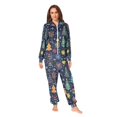 thumbnail image 2 of FORMRS Onesies Pajama for Adults Unisex Hoodie Winter Jumpsuit One Piece Sleepwear, Sizes S-2XL, Dark Blue Christmas, 2 of 7