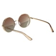 thumbnail image 4 of SA106 Womens Luxury Designer Round Circle Lens Hippie Sunglasses Gold Pink Gold Mirror, 4 of 4