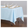 thumbnail image 3 of 5 Pack Baby Blue Rectangular Tablecloths 70 x 120 Inches for 6 or 8 Feet Rectangle Banquet Tables with Half-Drop - Stain and Wrinkle Resistant Polyester Table Covers for Party, Wedding, 3 of 4
