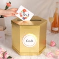 thumbnail image 4 of PKGSMART Card Box, Gold Card Receiving Box, Card Box Holder for Wedding, Baby Shower, 12x10x10 inch, 4 of 7