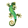 thumbnail image 2 of Metal Gecko pared decorativa lagartija colgar Interior Exterior hogar dormitorio hadas jardín ornamento Sunnimix Escultura de arte de pared de Gecko, 2 of 8