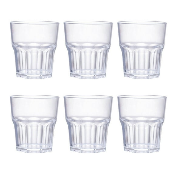BRIGHTFUFU 6pcs Cazas de whisky acrílico de espíritus irbreakables tazas de vinos tazas de cerveza