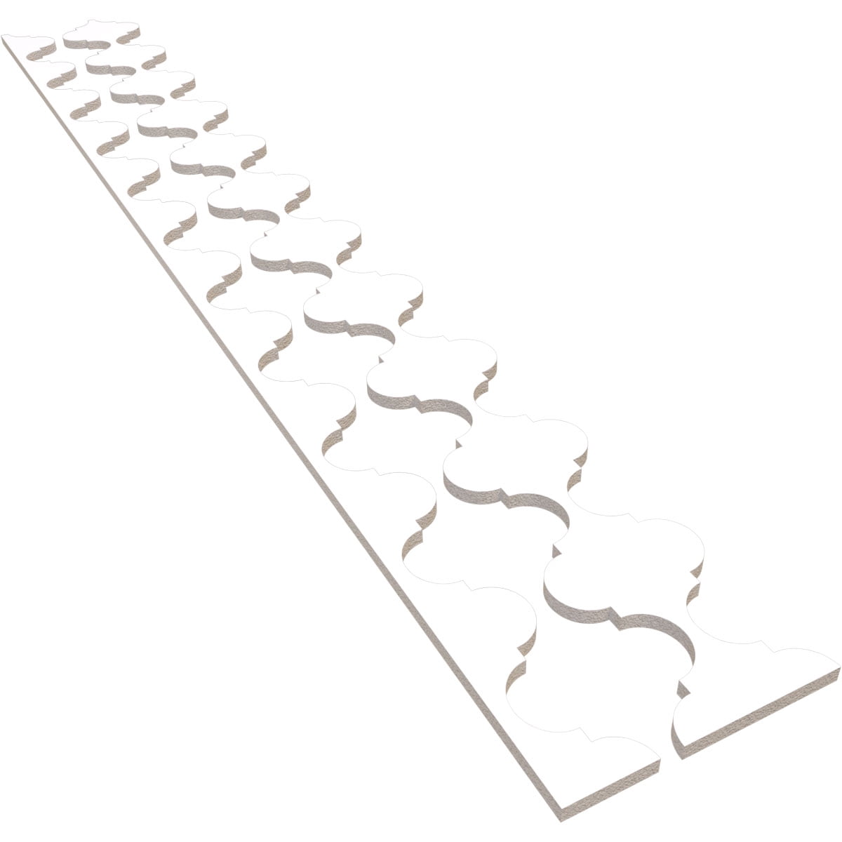 Ekena Millwork 94"H x 3/4"T Marrakesh PVC Adjustable Decorative Slat Wall Panel Kit, Unfinished (contains 11 Slats + 1 Straight Edge Starter Slat)