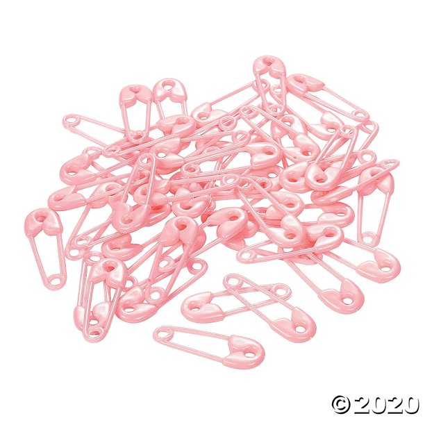 Pastel Pink Mini Safety Pin Favors