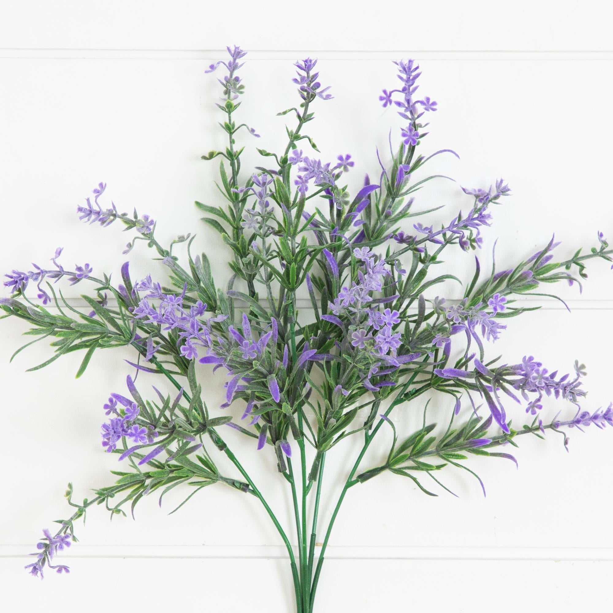 14in. UV Resistant Artificial Lavender Bush (Indoor/Outdoor) - Set of 6
