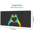 thumbnail image 3 of Pride Day Love Heart Gaming Mouse Pad Pride Large Mouse Pad (31.5x11.8 Inch) Non-Slip Rubber Base Large Desk Mat Desk Protector for Home Office Gaming Work, 3 of 6