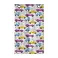 thumbnail image 1 of Automobile Hanging Pocket Organizer, Cars Retro Pastel Colored Vehicles and Trucks in Traffic, Printed Polyester Storage Bag with Pockets, 21" x 31", Magenta and Earth Yellow, 1 of 2