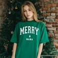 thumbnail image 5 of Merry Mama Retro Christmas T-Shirt, Matching Family Holiday Tee, 5 of 7