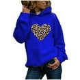 thumbnail image 2 of kayannuo Womens Tops Long Sleeve Shirts Fall Womens Casual Hoodies Jumper Tops Ladies Leopard Print Sweatshirt Blouse Tee Blue, 2 of 5