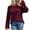 Red, variant on IROINNID Womens Sweater One-Shoulder Pullover Sweater Solid Color Leisure Mid-Length Long Sleeve Sweater