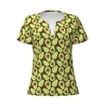 thumbnail image 3 of Naloa Avocado Print T-Shirts Short Sleeve V Neck Tees for Women Fashion Tops Trendy Lightweight Soft Casual Summer Outfits Clothes, 3 of 5