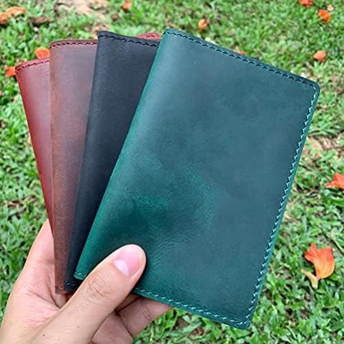 Tekola Genuine Leather Journal Cover for Field Notes Notebooks, Moleskine Cahier Journal Pocket 3.5 x 5.5 Inches, Bourbon Brown