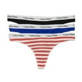 thumbnail image 2 of Calvin Klein Women's 3 Pack Carousel Thong, Strawberry Shake \ Black,XL - US, 2 of 4