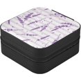 thumbnail image 2 of GZHJMY Beautiful Violet Lavender Travel Jewelry Organizer Portable PU Leather Jewelry Box for Womens Earring Necklace Bracelets, 2 of 7