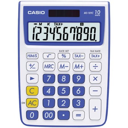 CASIO MS-10VC-BE 10 Digit Calculator (Blue)