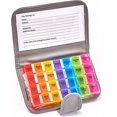 thumbnail image 1 of Mistayd Pill Organizer 7 Day, Weekly Leather Travel Pill Case 4 Times a Day, Portable Pill Dispenser with 28 Compartments, Tablet Box, Tablet Organiser, Pill Dispenser, 1 of 5