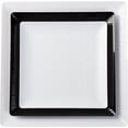 thumbnail image 4 of Premium Heavy Duty Plastic Plates - Linear Squared (40 Pack) - Wedding China Like (6.5 Inch., Black) - Crown, 4 of 4