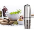 thumbnail image 4 of Electric Pepper Grinder,Gravity Electric Salt And Pepper Mill Grinder,Stainless Steel Automatic Pepper Mill,Battery-Operated With Adjustable, 4 of 8