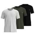 thumbnail image 1 of TOM TAILOR Camiseta para hombre, paquete de 3 - Cuello redondo, manga corta, jersey sencillo, algodón, liso Verde XXL (XX-Large), 1 of 7