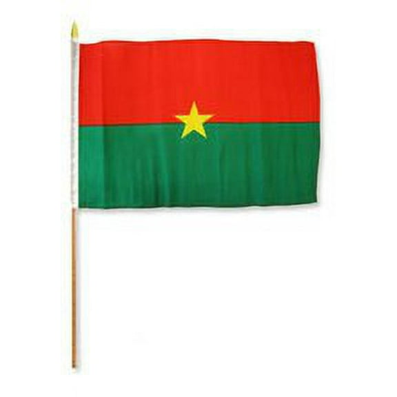 Burkina Faso 12" x 18" Mounted Flag