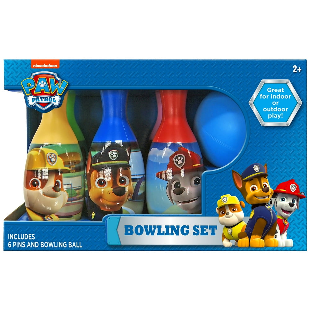 paw patrol light up bowling set in box