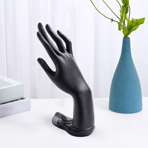 Gesture Wedding Rings Hand Holder Finger Wedding Rings Bracelets Rack Jewelry Organizer Decoration , Black