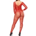 thumbnail image 4 of FRSASU Nightwear Set for Women ,Women'S Solid Color Mesh Cloth Transparent Hollow Socks and Nightwear Set Red Free Size, 4 of 4